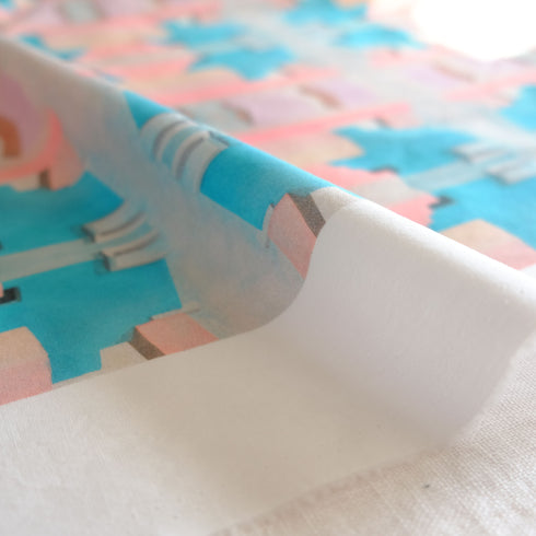 Muralla Roja Coral Blue Cotton